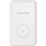 Canyon PB-1001, Powerbank, Li-Pol, 10.000 mAh, Vstup: 1x USB-C, 1x Lightning, Výstup: 1x USB-A, 1x USB-C, b CNS-CPB1001W