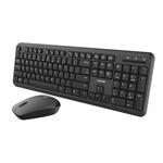 Canyon SET-W20, Wireless bezdrôtové combo - multimed. klávesnica, US + opt. myš 800/1200/1600 dpi, čiern CNS-HSETW02