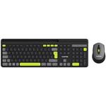 Canyon SET-W5, Wireless bezdrôtové combo - multimed. klávesnica, SK/CZ + opt. myš až 1600 dpi, čierna so CNS-HSETW5BK-CS