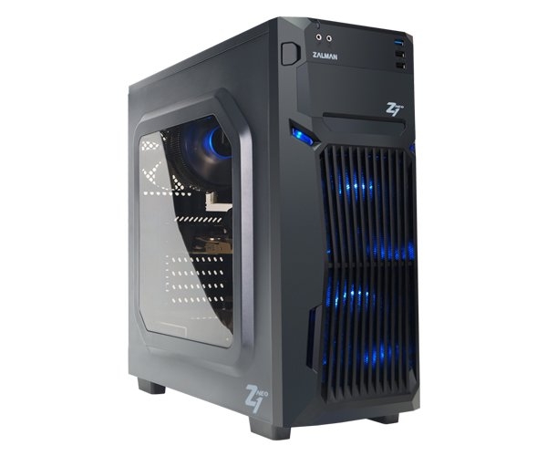 case Zalman miditower Z1 NEO, mATX/ATX, bez zdroje, USB3.0, černá