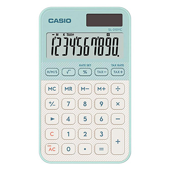 Casio Kalkulačka SL 310 YC LG, zelená, desaťmiestna, duálne napájanie