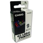 Casio originál páska do tlačiarne štítkov, Casio, XR-9WE1, čierny tlač/biely podklad, nelaminovaná,