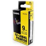 Casio originál páska do tlačiarne štítkov, Casio, XR-9YW1, čierny tlač/žltý podklad, nelaminovaná,
