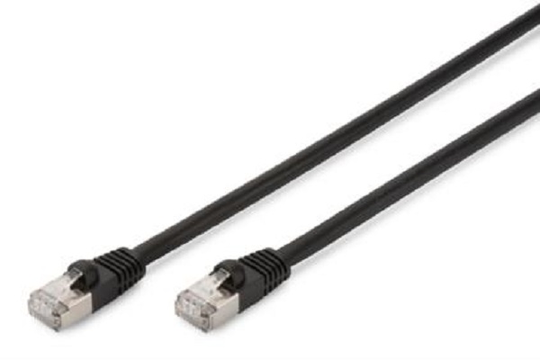 CAT 6 S-FTP outdoor patch cable, Cu, PE, AWG 27/7, length 10 m, black sheath color DK-1644-100/BL-OD
