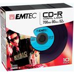 CD-R 700MB 52x Vinyl Slim 10pack EMTEC 3126170114556