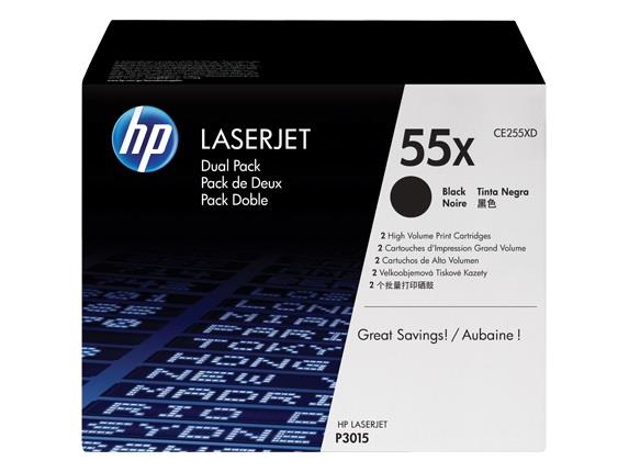 CE255XD HP toner čierny pre LaserJet P3015 dvojité balenie