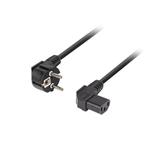 CEE 7/7->IEC 320 C13 POWER CORD 3m ANGLED RIGHT VDE černá CA-C13C-12CC-0030-BK