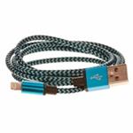 CELLFISH univerzální pletený kabel, Lightning, 2 m, modrá IPPLUSBKABELBLUE2M