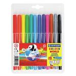 Centropen, sada popisovačov 7550, color, 12ks, 1mm, válcový hrot odolný proti zatlačení 775501210