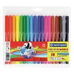 Centropen, sada popisovačov 7550, color, 18ks, 1mm, válcový hrot odolný proti zatlačení 775501810