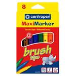 Centropen, sada popisovačov 8773, color, 8ks, 1,5-4mm, umývateľný, vypratelný, so štetcovými hrotmi 587730801