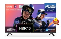 CHiQ L40FT TV 40", FHD, smart, Google TV, dbx-tv, Dolby Audio, Frameless