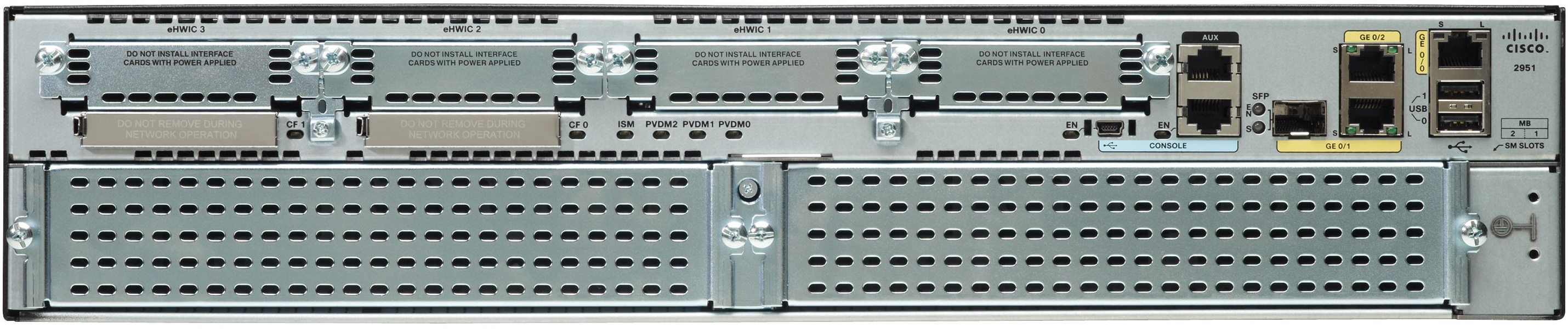 Cisco 2951 Voice Security Bundle - Směrovač - hlasový / faxový modul - GigE - porty WAN: 3 - Lze mo C2951-VSEC/K9