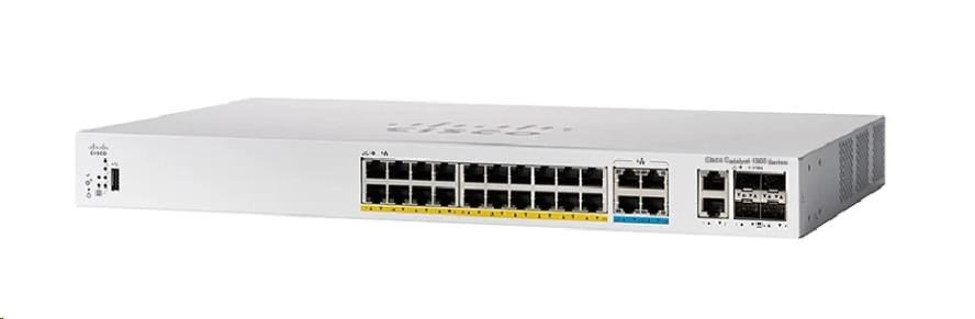 Cisco Catalyst switch C1300-24MGP-4X (16xGbE,8x2,5GbE,4xSFP+,24xPoE+,375W) - REFRESH C1300-24MGP-4X-RF