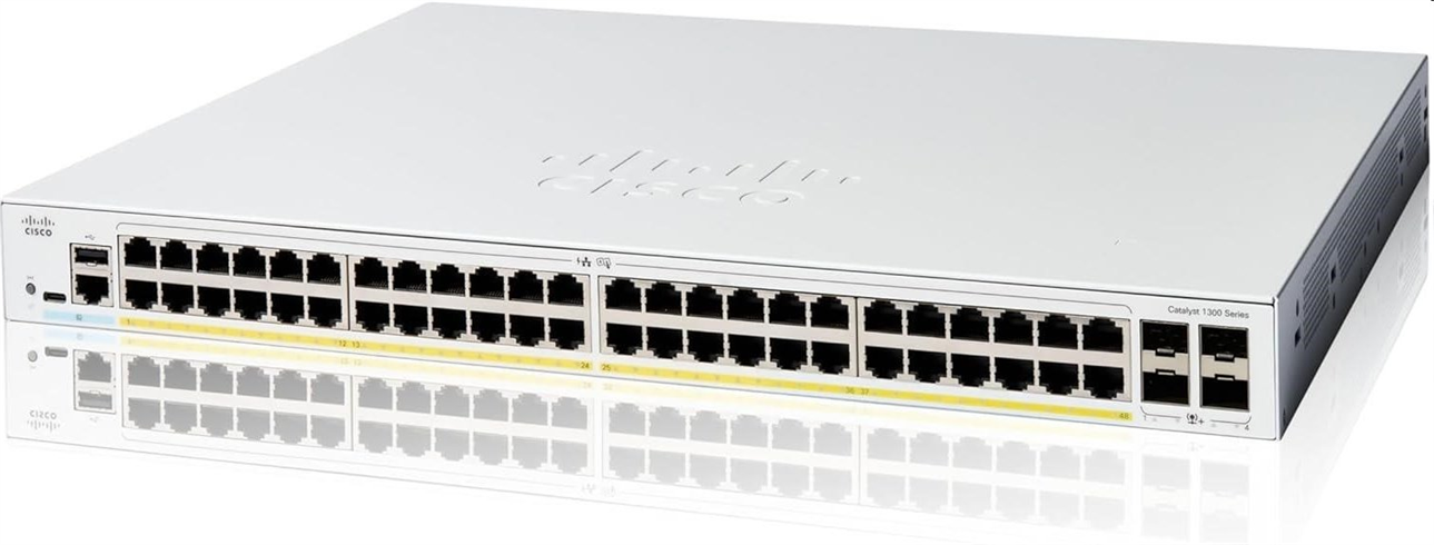 Cisco Catalyst switch C1300-48FP-4G (48xGbE,4xSFP,48xPoE+,740W) - REFRESH C1300-48FP-4G-RF