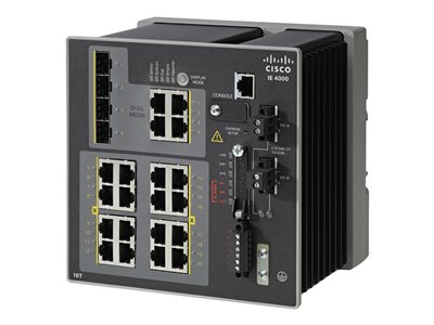 Cisco Industrial Ethernet 4000 Series - Přepínač - řízený - 16 x 10/100 + 4 x kombinace Gigabit SFP IE-4000-16T4G-E