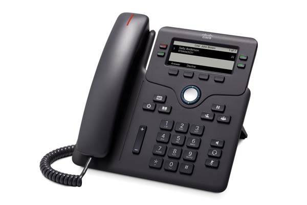 Cisco IP Phone 6851 - Telefon VoIP - SIP, SRTP - 4 linky - uhel CP-6851-3PCC-K9=