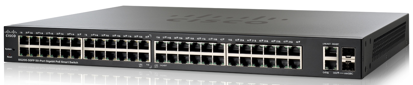 Cisco SG200-50FP, 50xGbit PoE Smart, SG200-50FP-EU