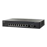 Cisco Small Business SF302-08MPP - Přepínač - L3 - řízený - 8 x 10/100 (PoE+) + 2 x kombinace Gigab SF302-08MPPK9EU-RF