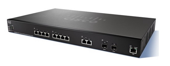 Cisco Small Business SG350-10 - Přepínač - L3 - řízený - 8 x 10/100/1000 + 2 x kombinace Gigabit SF SG350-10-K9-EU