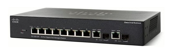 Cisco Small Business SG350-10P - Přepínač - L3 - řízený - 8 x 10/100/1000 (PoE+) + 2 x kombinace Gi SG350-10P-K9-EU