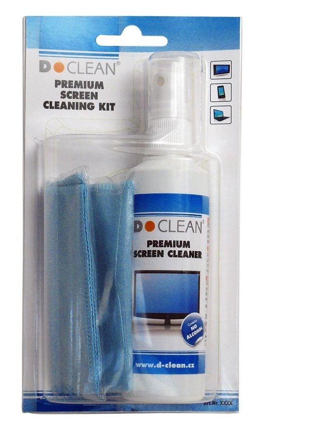 Čistiaci roztok D Clean Premium Screen Cleaner (124ml + microfiber wipe 20x20 cm) S-5010