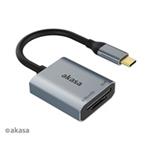 Čítačka kariet AKASA AK-CR-10BK (SD, microSD), externá, USB 3.2 Typ C