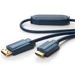 ClickTronic HQ OFC kabel DisplayPort - HDMI typ A, zlacené kon., 3D, M/M, 15m CLICK70725