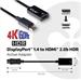 Club3D Adaptér aktivní DisplayPort 1.4 na HDMI 2.0b, HDR, 19cm CAC-1080