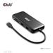 Club3D Dokovací stanice 8v1, USB-C 3.2, 1xHDMI, 1xDP, 2xUSB, 1xmicroSD/SD, 1xUSB-C PD100W, 1xRJ45, černá CSV-2551