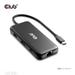 Club3D Dokovací stanice 8v1, USB-C 3.2, 1xHDMI, 1xDP, 2xUSB, 1xmicroSD/SD, 1xUSB-C PD100W, 1xRJ45, černá CSV-2551