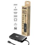 Club3D Dokovací stanice 8v1, USB-C 3.2, 1xHDMI, 1xDP, 2xUSB, 1xmicroSD/SD, 1xUSB-C PD100W, 1xRJ45, černá CSV-2551
