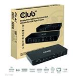 Club3D Dokovací stanice DisplayPort / HDMI KVM Switch, USB-C, PD CSV-1585