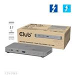 Club3D hub Thunderbolt 5 5v1, 3x USB-C TB5, 1x USB-A, 1x8K60Hz, 3x 5K60Hz, certifikace Thunderbolt Share, 180W CSV-2563