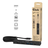 Club3D hub USB-C, 7-in-1 hub s 2x USB, 1xHDMI, 1xUSB-C PD, RJ45, microSD/SD, 140W, 4K60Hz CSV-2555