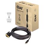 Club3D Kabel aktivní USB Typ C na VGA (M/M), 5m CAC-1512