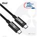 Club3D kabel USB-C, Data 40Gbps, PD 240W(48V/5A) EPR M/M 1m CAC-1576
