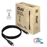 Club3D kabel USB-C, Data 40Gbps, PD 240W(48V/5A) EPR M/M 1m CAC-1576