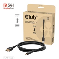 Club3D Kabel USB-C na DisplayPort 2.1 DP54 Bi-Directional, 8K120Hz, 4K480Hz, 2m CAC-1563