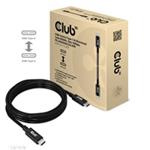Club3D Kabel USB4 Gen3x2 Type-C Oboustranný kabel 8K60Hz, Data 40 Gbps, PD 240W(48V/5A) EPR M/M 2m CAC-1578