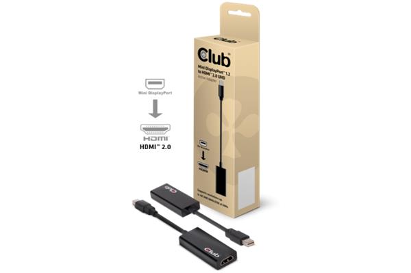 Club3D Mini DisplayPort™ 1.2 to HDMI™ 2.0 4K60Hz UHD Active Adapter CAC-1170