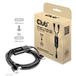 Club3D nabíjecí kabel USB Type-C, Y charging cable to 2x USB Type-C max. 100W, 1.83m/6ft M/M CAC-1527