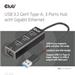 Club3D Rozbočovač, USB-A 3.2 Gen1 na 3x USB 3.1, Gigabit Ethernet CSV-1430a
