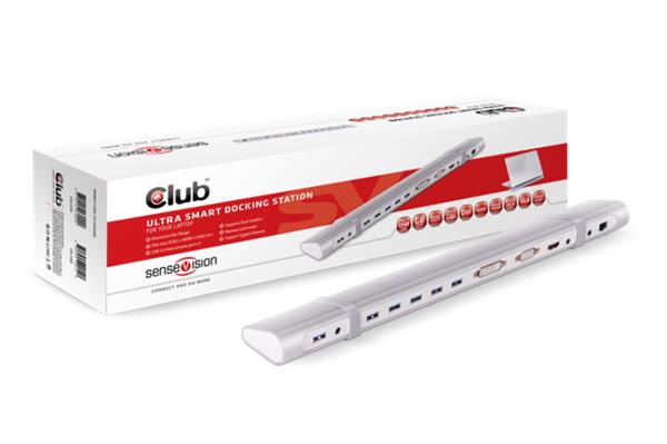 Club3D Ultra Smart Docking Station ( 5x USB 3.0 / HDMI / DVI / VGA / RJ45 Ethernet / Audio / Micro SD ) CSV-3242HDA