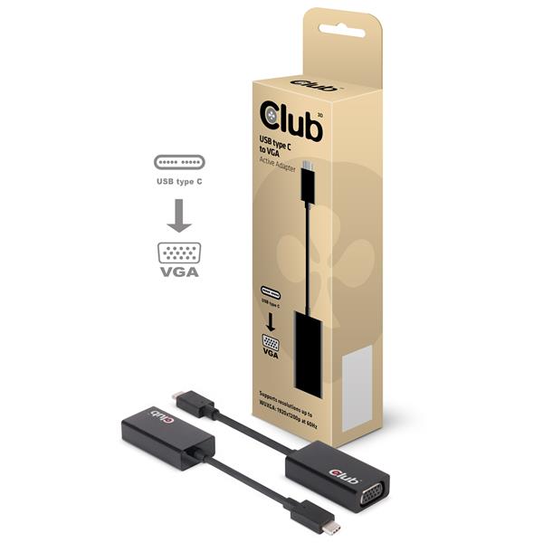 Club3D USB-C to VGA Active Adapter CAC-1502