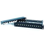 CNS 10" patch panel 12port Cat6, FTP, blok 110, vyväz. lišta, 1U čierny ECTPS12-KR-C6C/BK