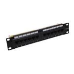 CNS 10" patch panel 12port Cat6, UTP, blok UNI-110, černy ECTP12T-KAA-C6C/BK