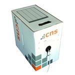 CNS kabel FTP, Cat5E, drát, PVC, box 100m - šedá CNS-SLDF5EP-100-GR