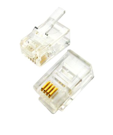 CNS konektor RJ11-6p4c plochý kábel, lanko, (100ks) predĺžený