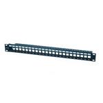 CNS modulárny patch panel 24port 1U vhodný pre UTP i FTP keystony ECKJF24/BK